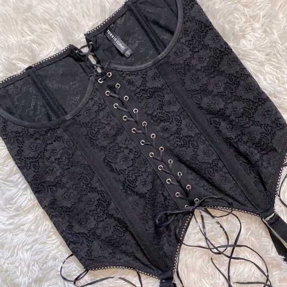 Torrid curves black lace under bust Corset - Picture 1 of 13